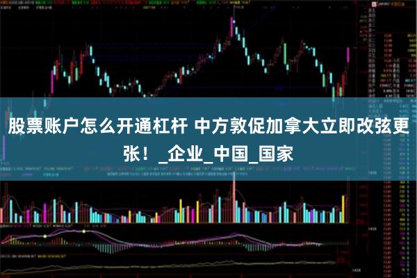 股票账户怎么开通杠杆 中方敦促加拿大立即改弦更张！_企业_中国_国家